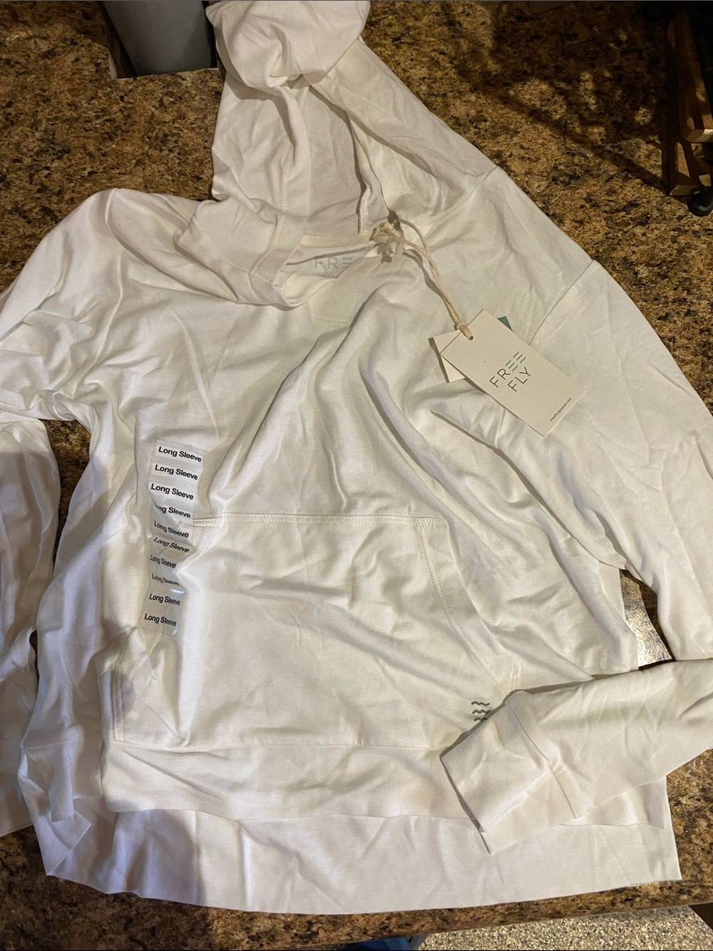 Girls' Bamboo Shade Hoodie - Bright White